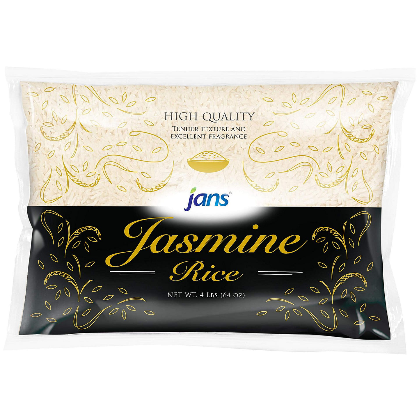 Jans – Jasmine Rice, 4lb, Pack of 1 4 lb