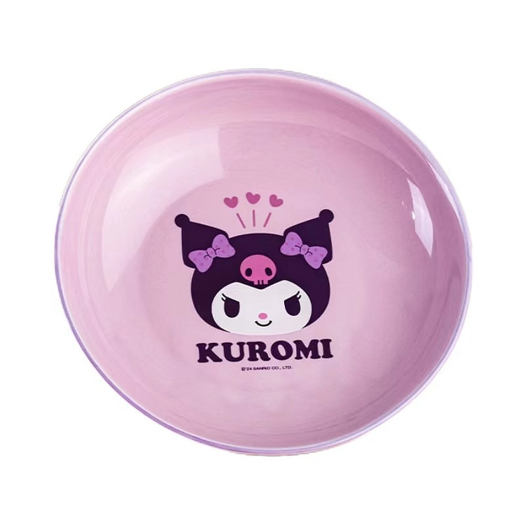 Gudges solid color ceramic plate meal Sanrio ancient day plate - Kuromi 1Pc