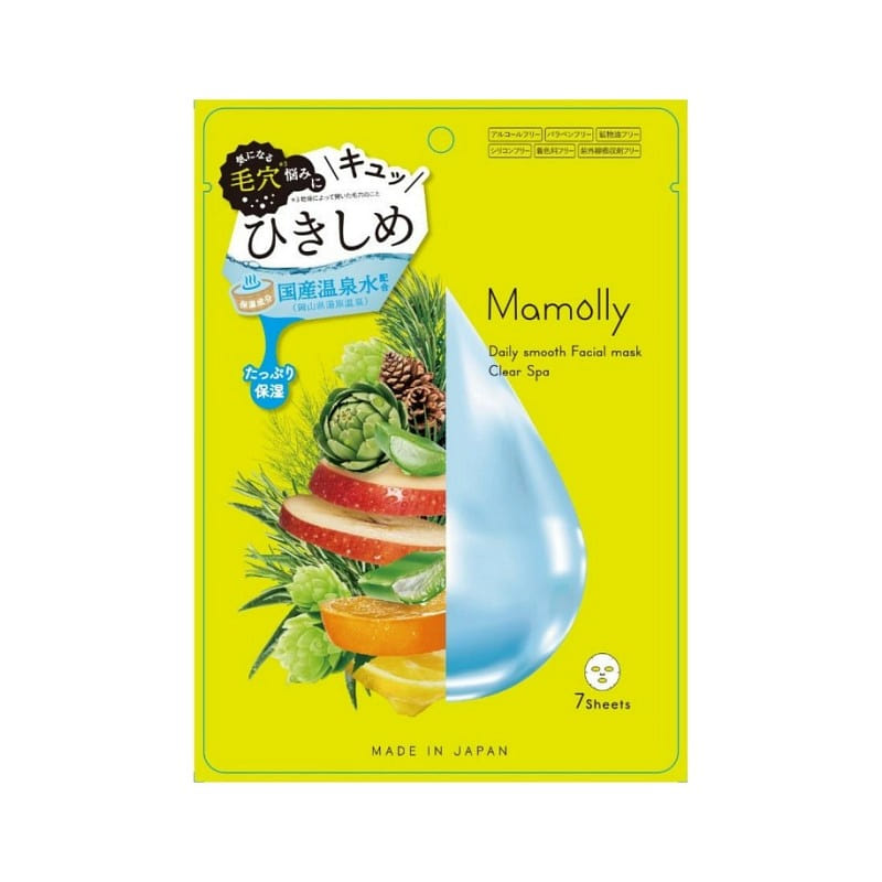 Mamolly Daily Moist Facial Mask Clear Spa 7 Sheets 1 pack