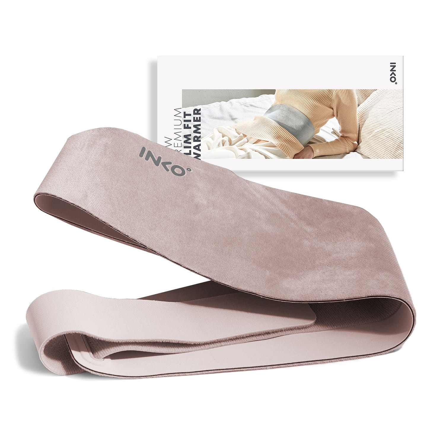 INKO New Premium Slim Fit Warmer – USB Powered Heating Belt (Rose Wood) 1 count