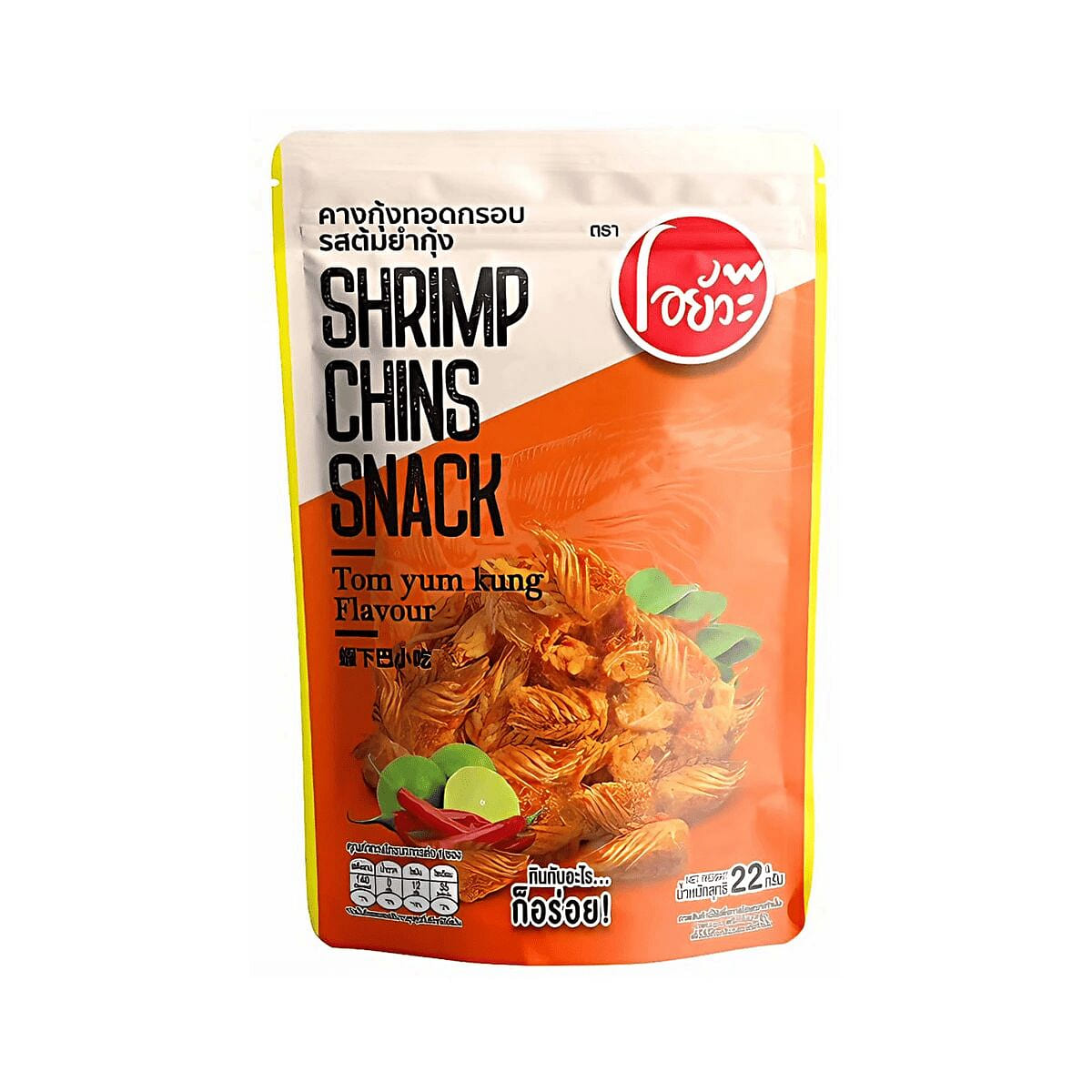 OYUA Shrimp Chins Snack Tom Yum Kung Flv 22g 1 each