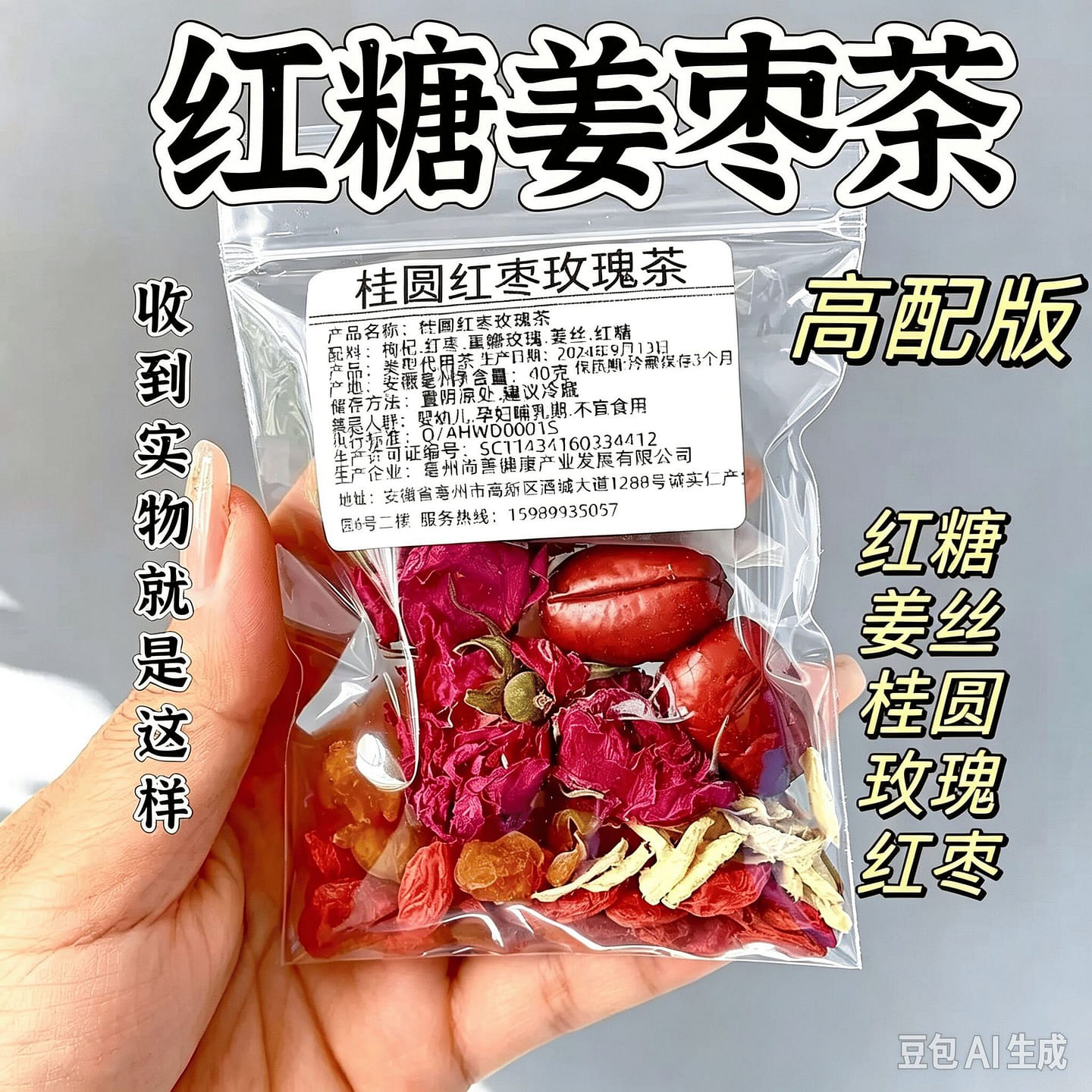 Longan, Red Date, and Rose Tea (40g) 40 g
