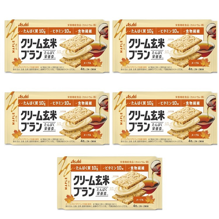 アサヒグループ食品クリーム玄米ブラン メープル 72g*5
