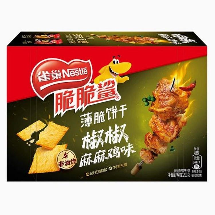 雀巢 脆脆鲨 薄脆饼干 椒椒麻麻鸡味 200g