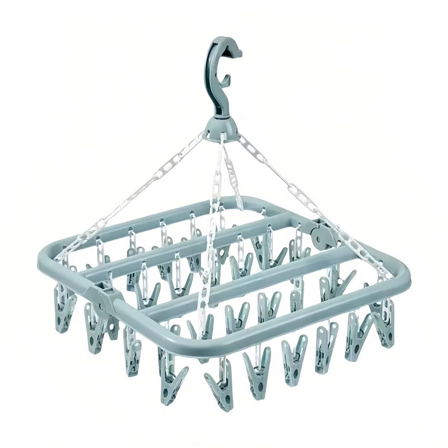 Gracey clothespin clothes hang, 32 Clips, Foldable 1 count