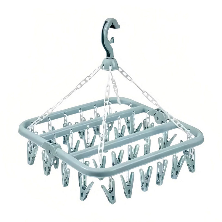 Gracey clothespin clothes hang, 32 Clips, Foldable