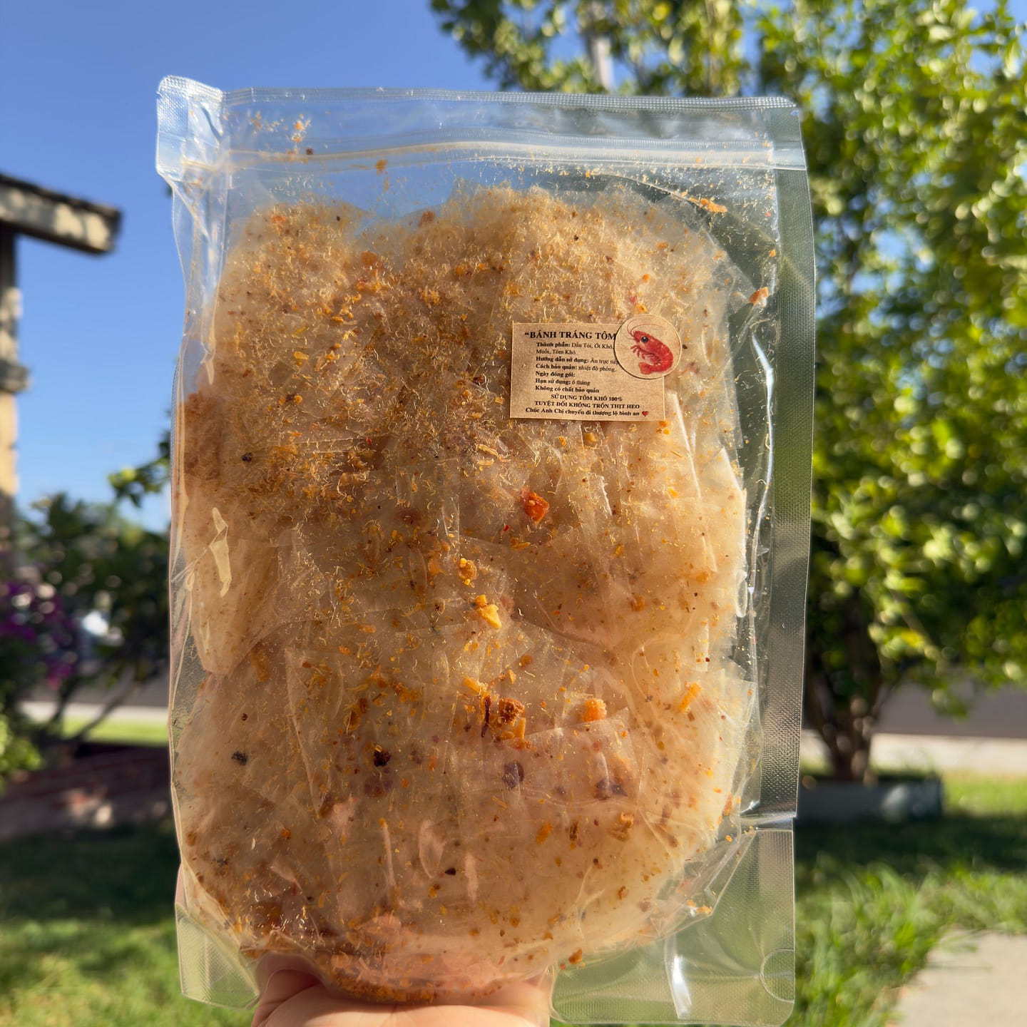 Shrimp and garlic rice paper snack MY ANG FOOD 1 pack