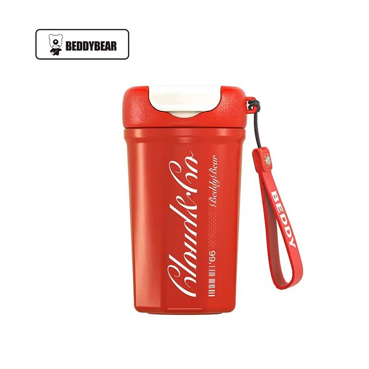 杯具熊 陶瓷内胆保温杯 红 400 毫升