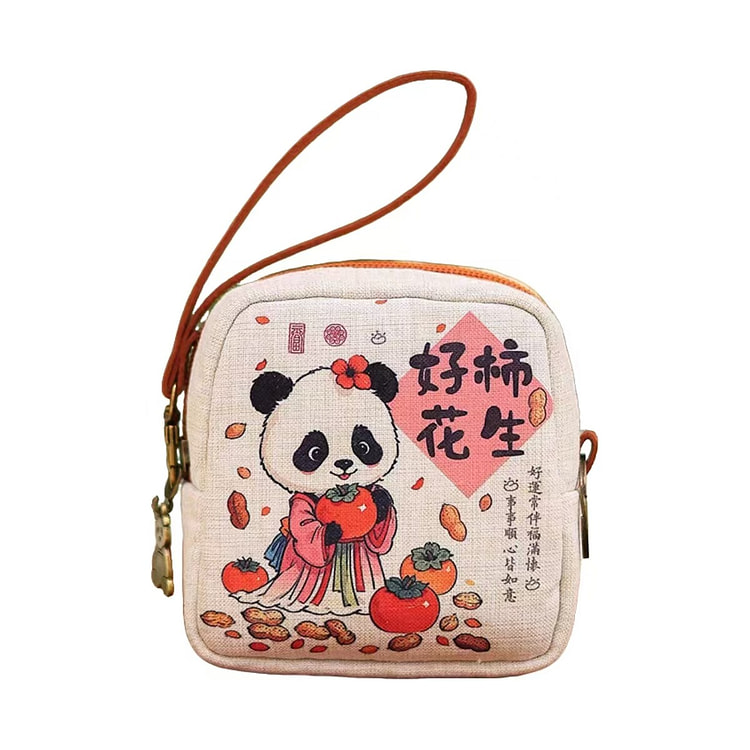 原创国潮熊猫迷你小包零钱包【好柿花生】1件 1 个