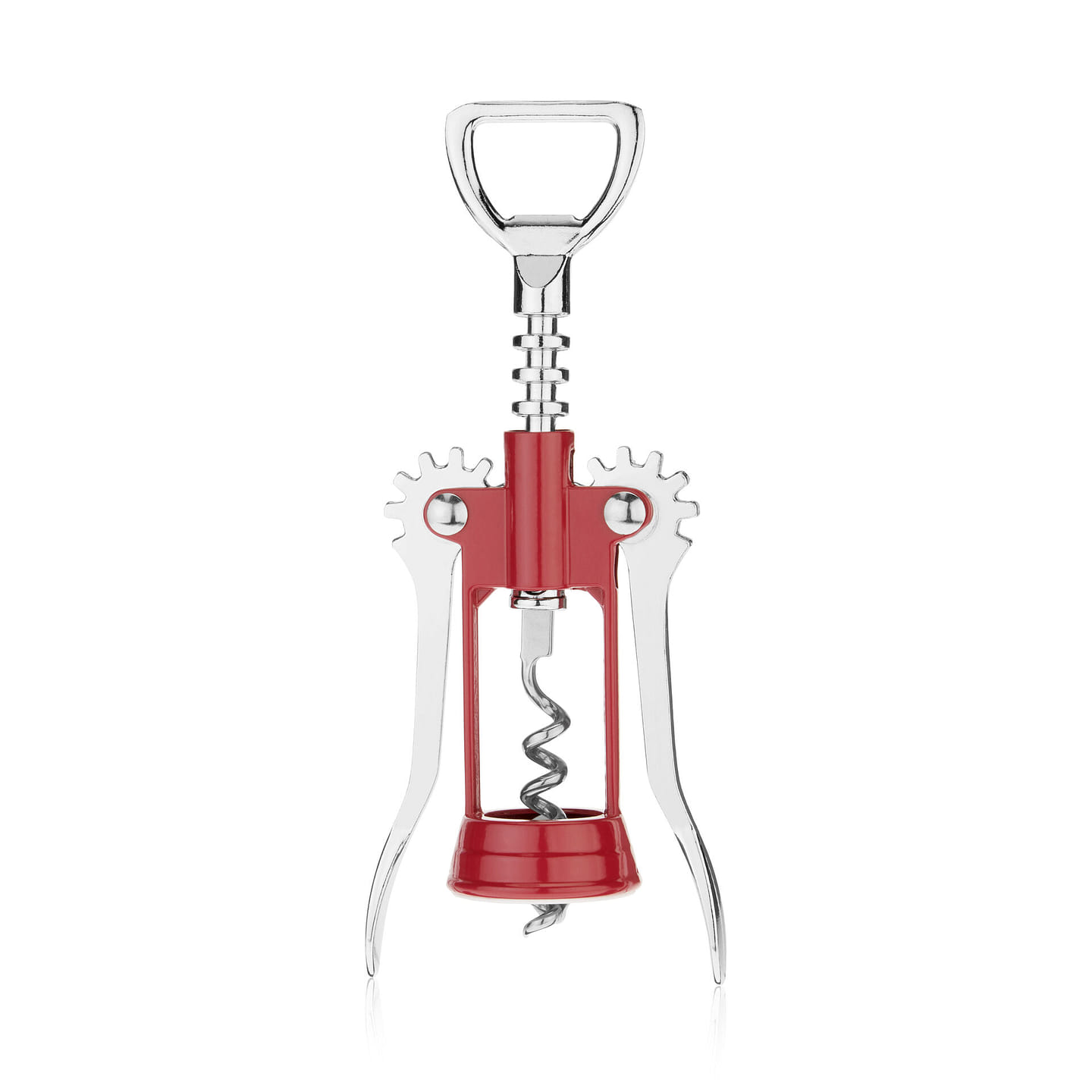 True Soar Winged Corkscrew Wine Opener - Self Centering Worm, Stainless Steel, Manual Wine Bottle Opener, Red 1 份