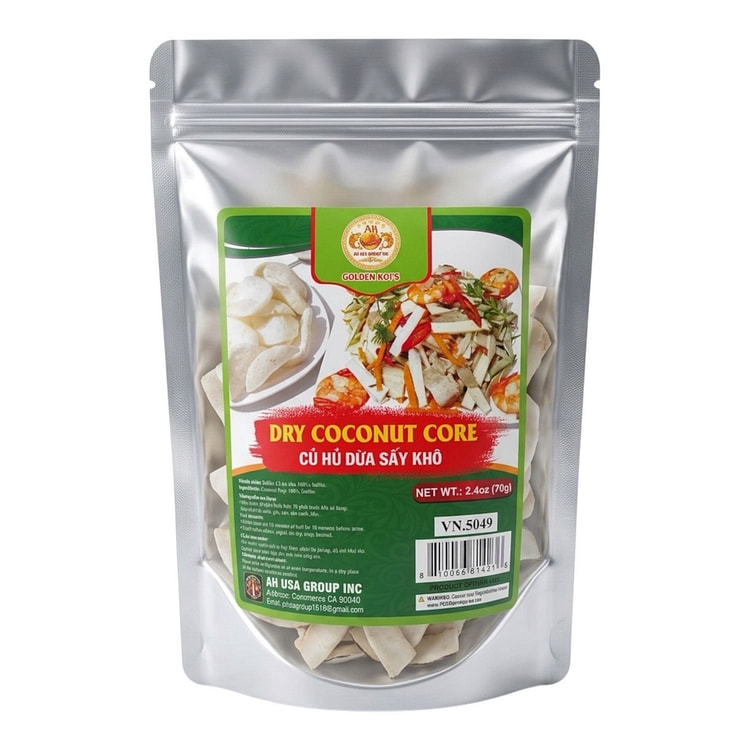 Golden Koi's Dry Coconut Core Cu Hu Dua Say Kho 80 g