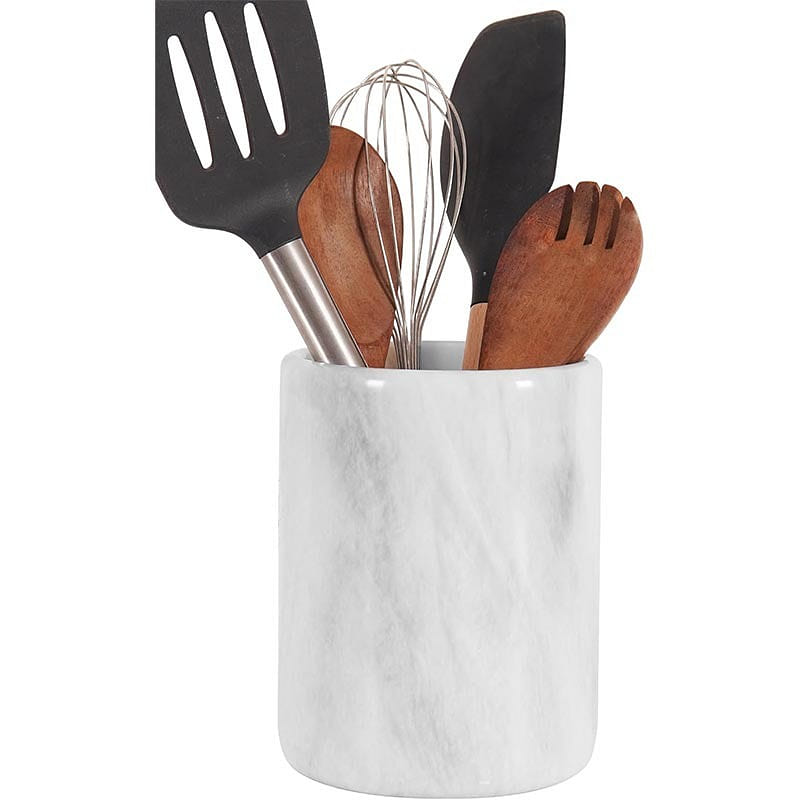 Radicaln White Marble Utensil Holder, 6.5 inches 1 each