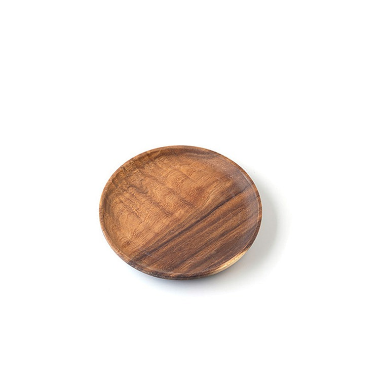 素觅SUMI日式 手工打磨 相思木圆盘 20cm