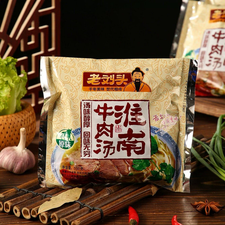 安徽正宗老刘头淮南牛肉汤粉丝原味100g*1袋