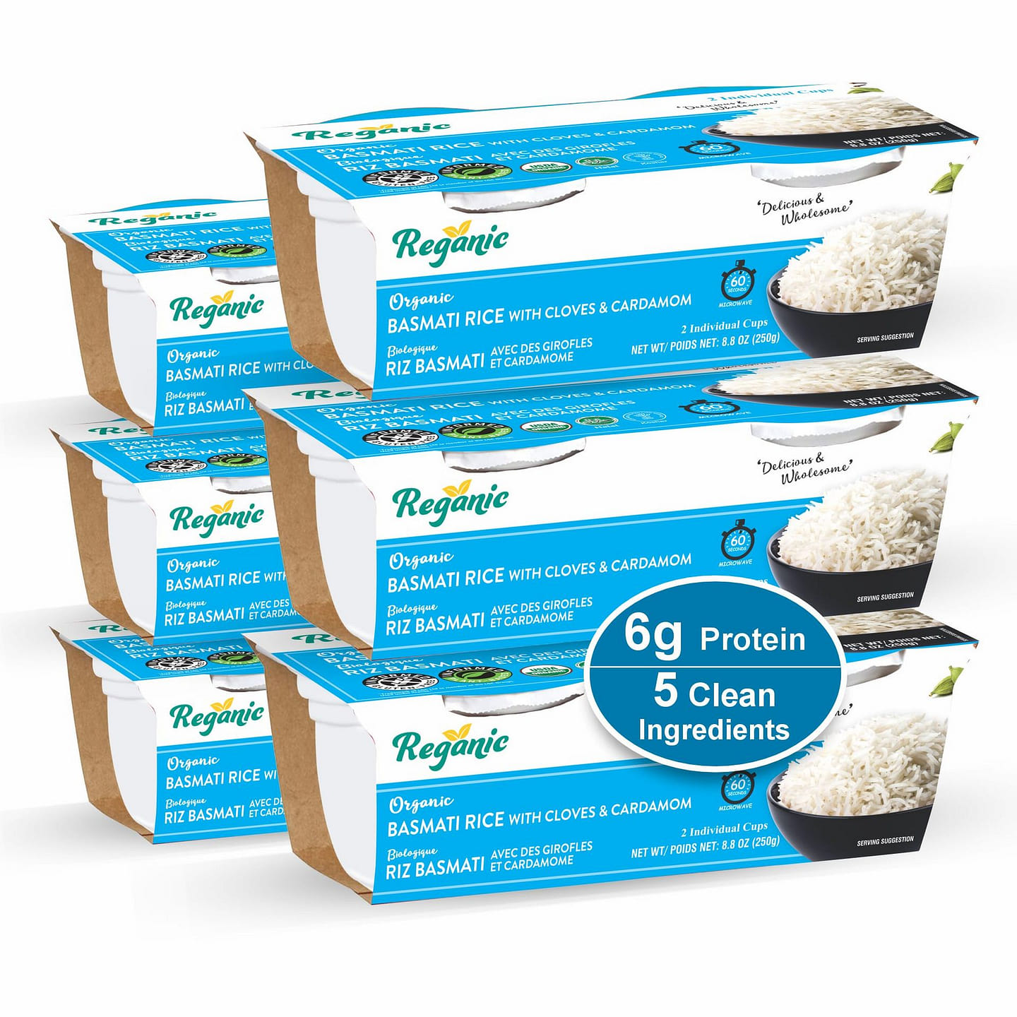 Regganic Organic Basmati Rice, Cloves & Cardamom 8.8 oz