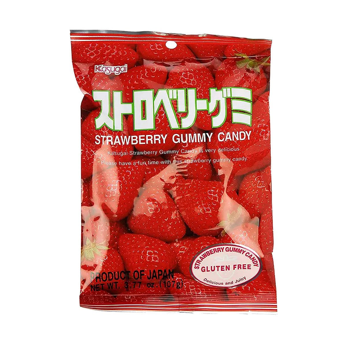 KASUGAI Frutia Strawberry Flavor Gummy Soft Candy – 102g 1 each