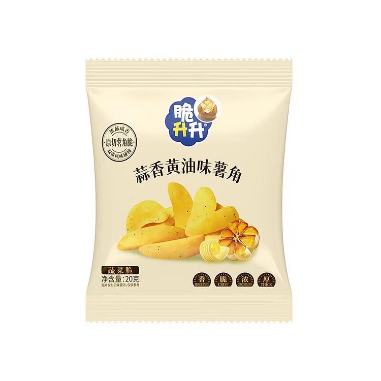 脆升升 薯角（蒜香黄油味） 原切零食小吃 1袋 20 克