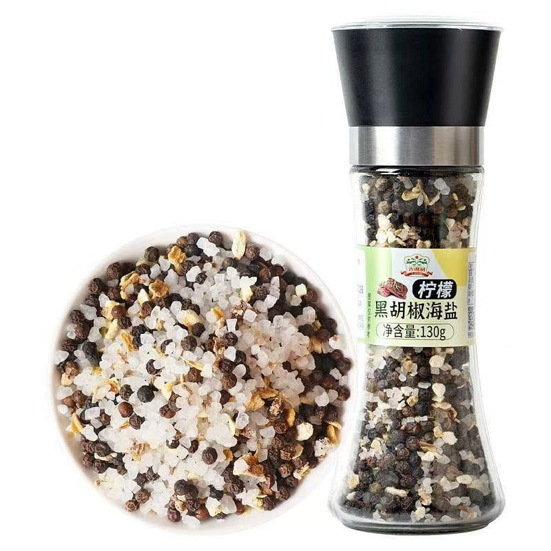 Gideli Lemon Black Pepper Sea Salt 130g*1 Bottle 1 bottle