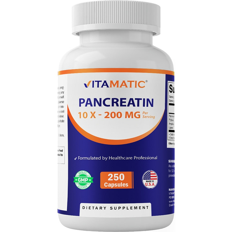 Pancreatin 10X Digestive Enzymes - 250 Capsules 1 each