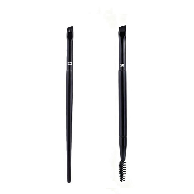 NOVAGLOW Dual-Ended Brow & Eyeliner Brush Set 2pcs 1 pack