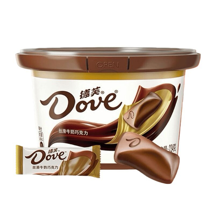 德芙 丝滑牛奶巧克力碗装  1盒(含18条) 234 克