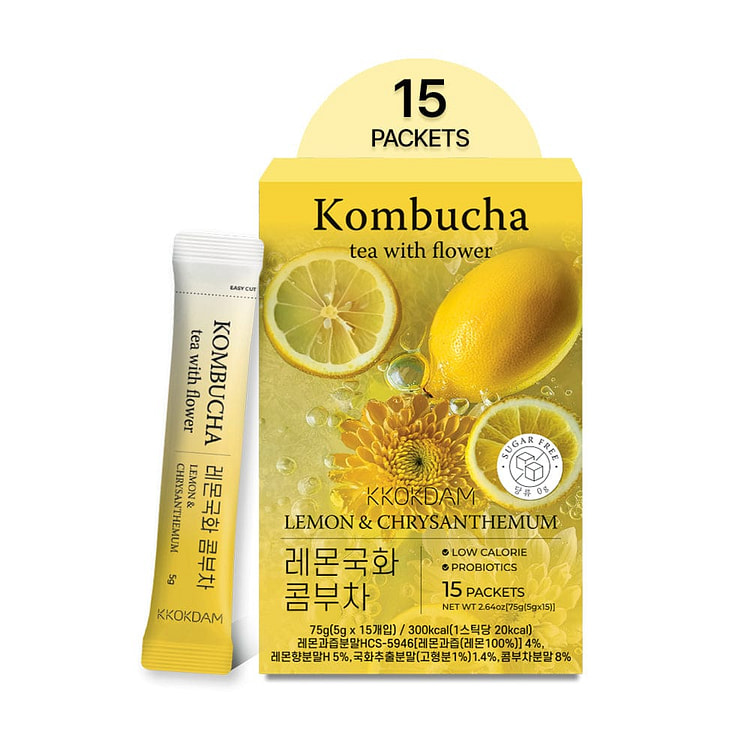 [新品活动]韩国康普茶1盒(15包) 柠檬&菊花