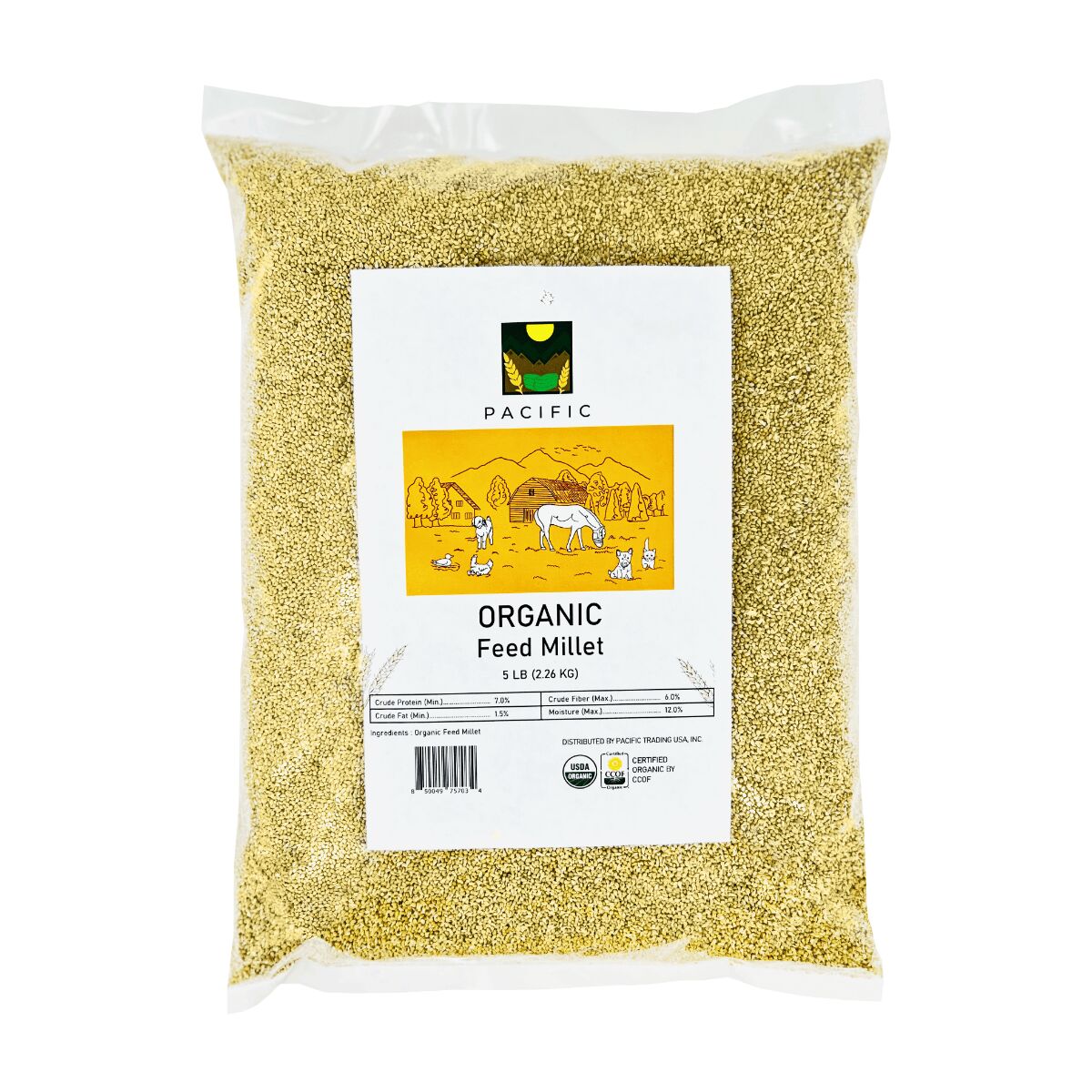 PACIFIC Pet Food Organic Millet (5lb Pack) 5 lb