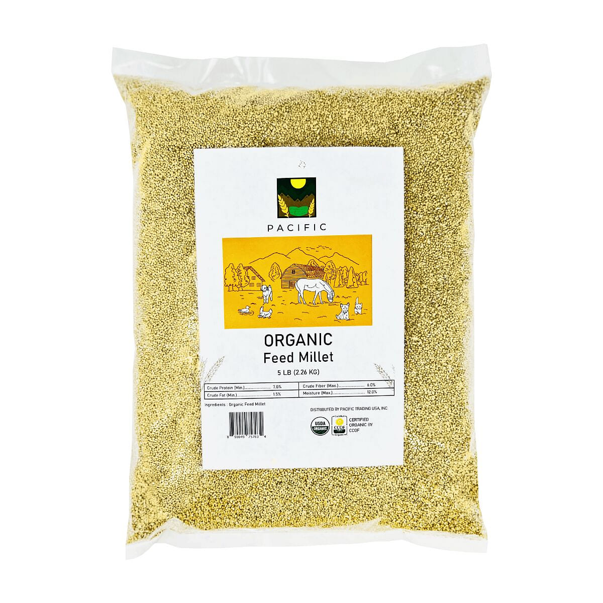 PACIFIC Pet Food Organic Millet (5lb Pack) 5 lb