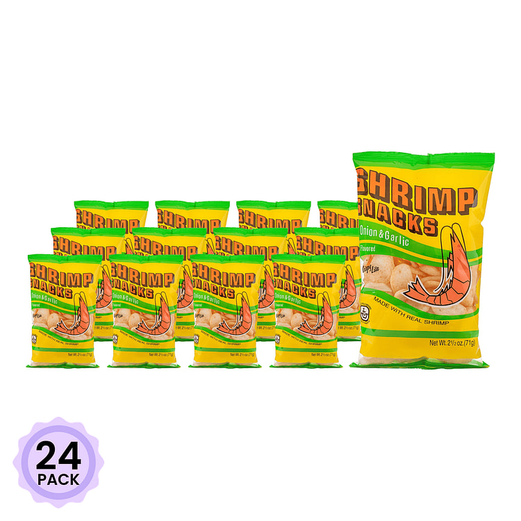 Marco Polo Shrimp Snacks, Onion and Garlic Flavor 71 g*24 pack