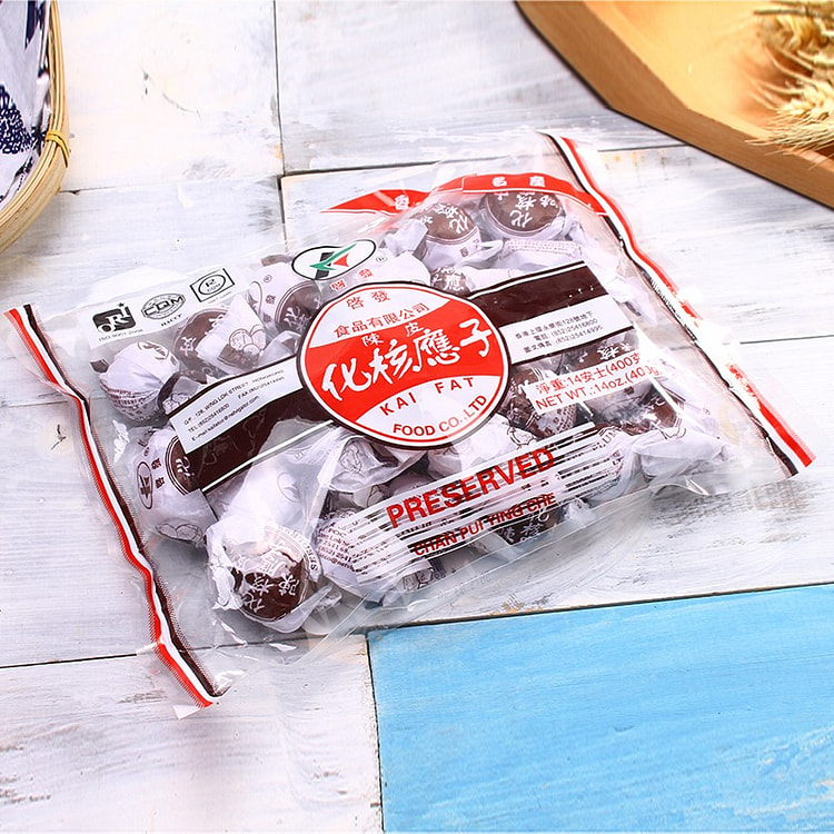 香港启发纸包陈皮化核应子蜜饯果脯怀旧零食品400g