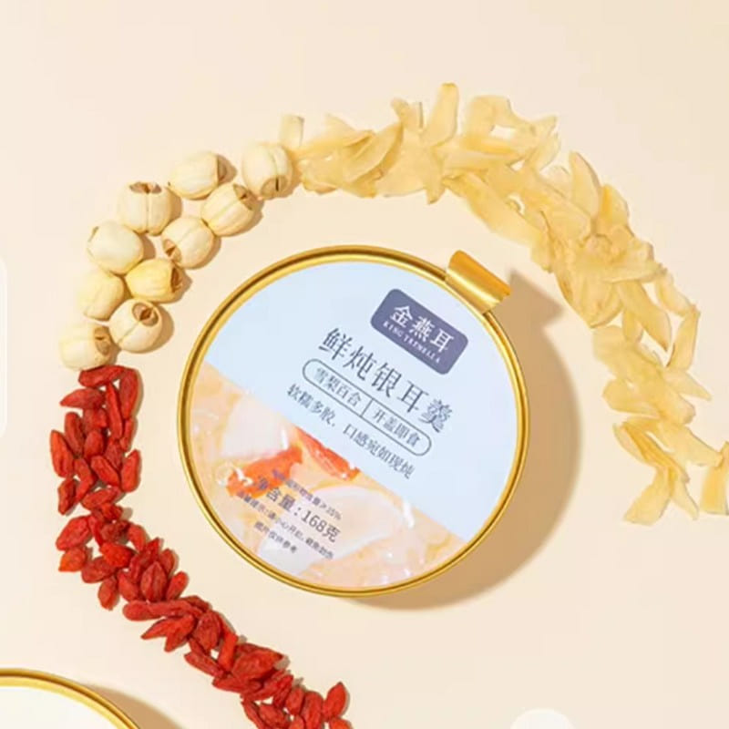 Golden swallow ear Red Date longan fresh stew white fungus soup 168 g