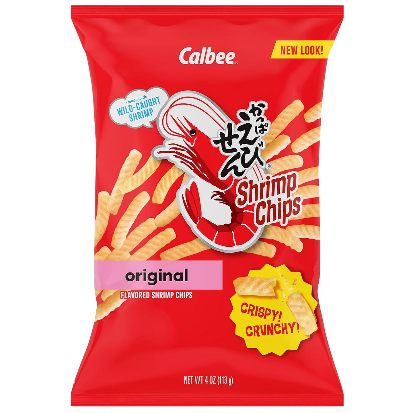 Calbee Shrimp Flavored Chips 4 ounces Bag (2 PK) 4 oz*2 pack