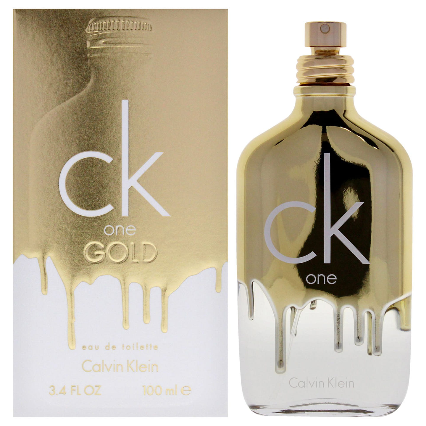 캘빈 클라인의 CK 원 골드 유니섹스 향수 - 3.4oz (100ml) 오 드 투알렛 스프레이 3.4 온스