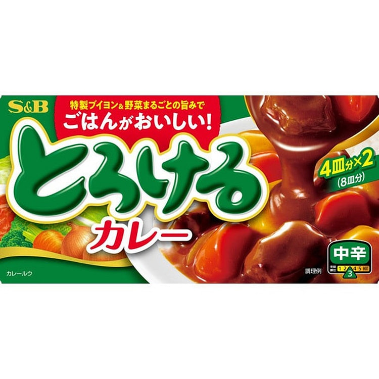 S&B Foods Melty Curry, Medium Spicy, 144g