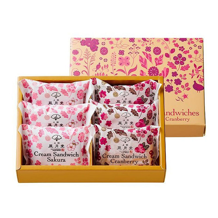 Fugetsudo Ueno Sakura Cranberry Cookies 6pcs