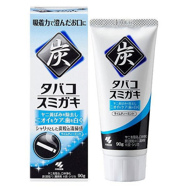 【日本直邮】KOBAYASHI小林制药黑炭美白牙膏 90 克
