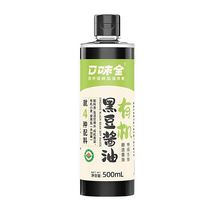 500ml 有机黑豆酱油 传统古法 醇厚鲜香 1 瓶