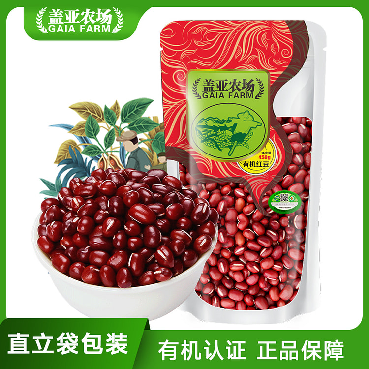 盖亚农场 有机红豆五谷杂粮450g*1袋装