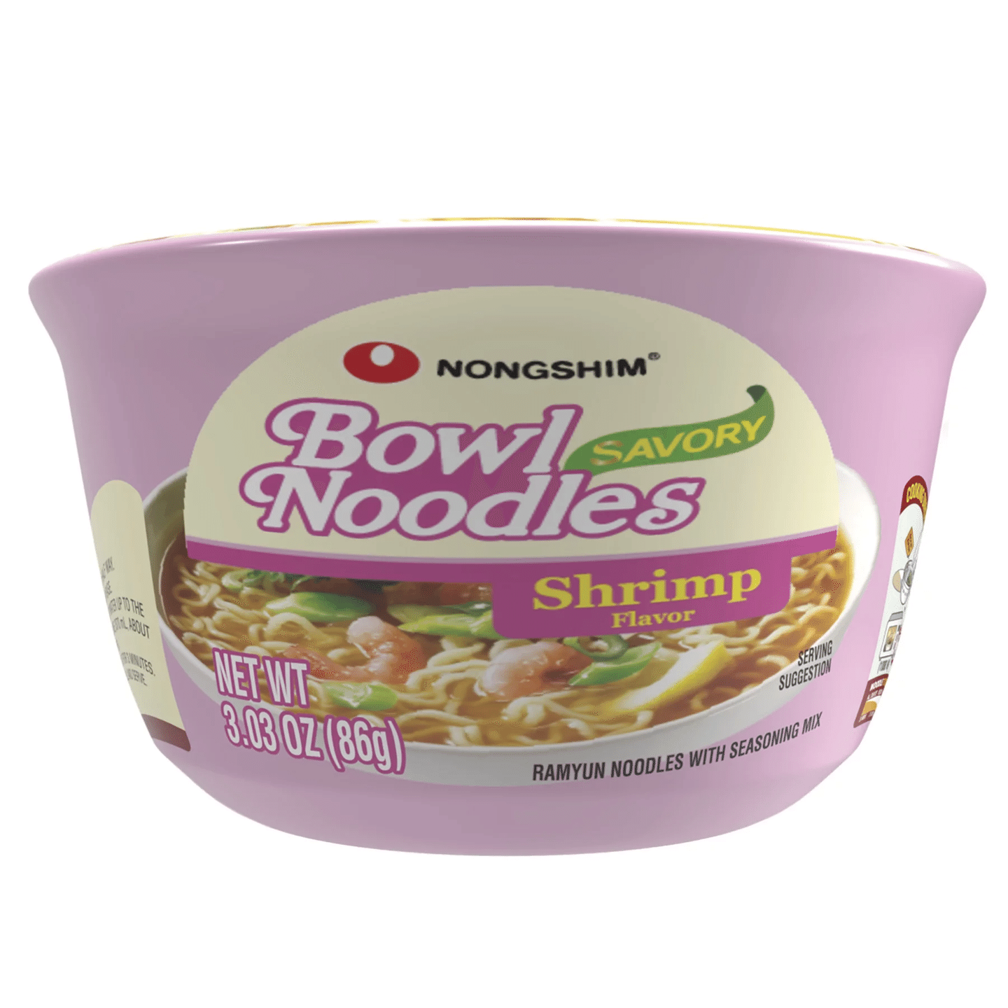 Nongshim Savory Noodle Bowl, Shrimp 1 count 1 each