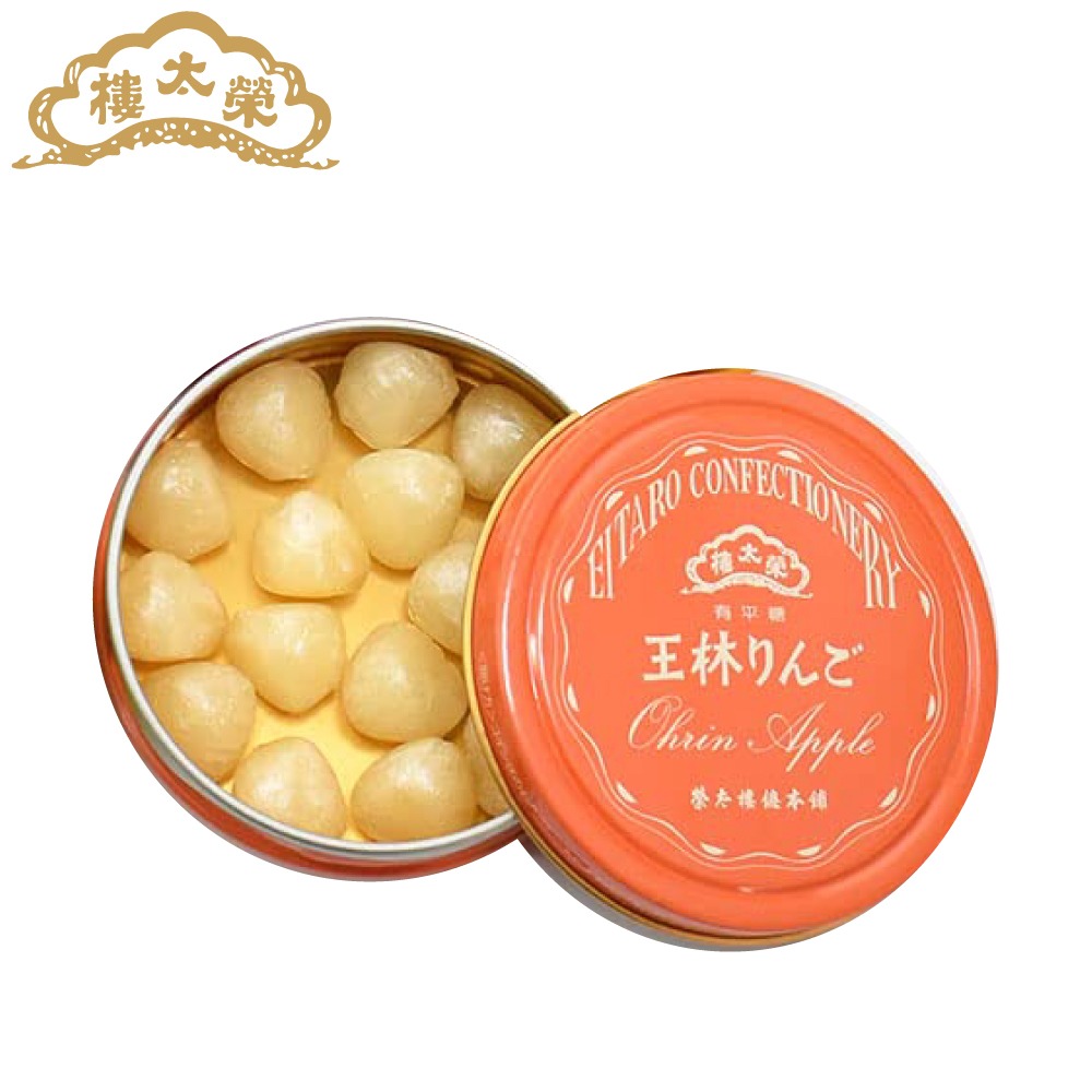 日本直送」榮太樓総本舗・王林りんご のど飴有平糖 50g缶入り - Weee!