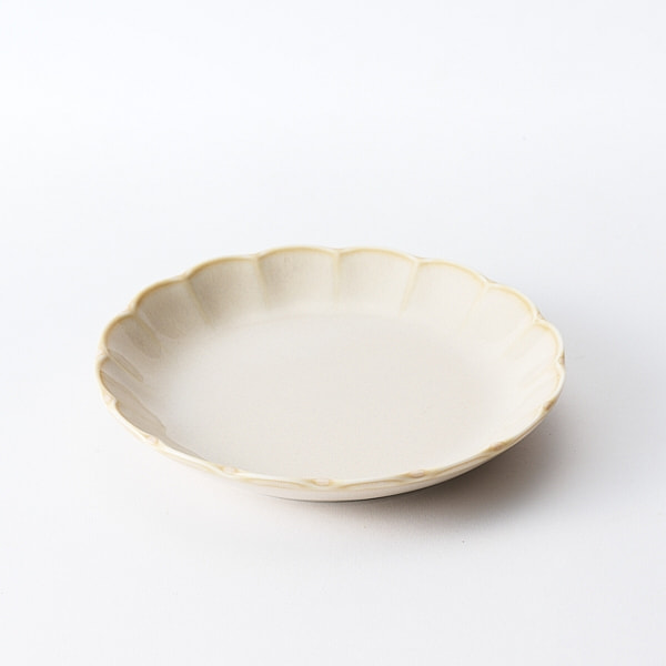 美浓陶器市场 奶油色釉面 5.0 英寸盘子