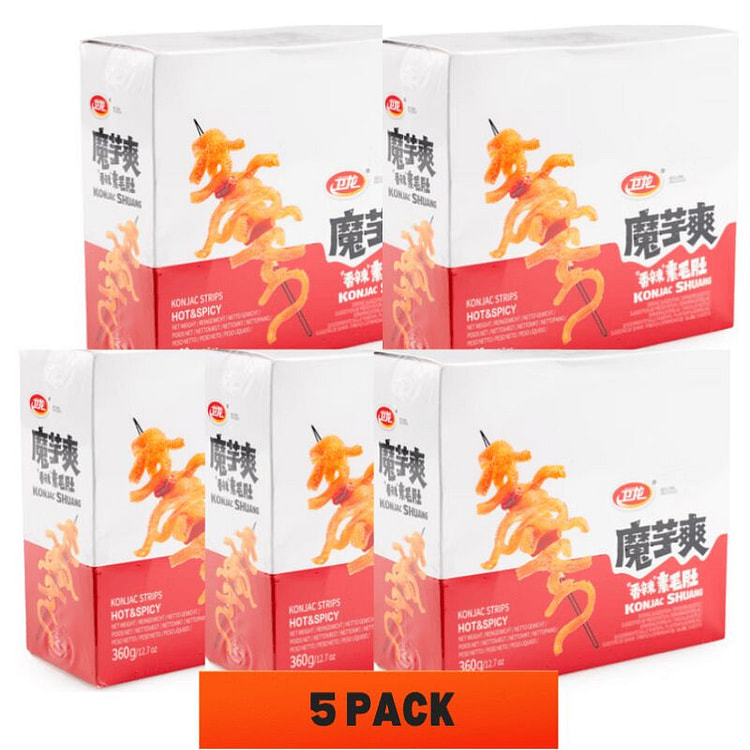 卫龙 魔芋爽 香辣味 360克(20包)*5盒 360 克