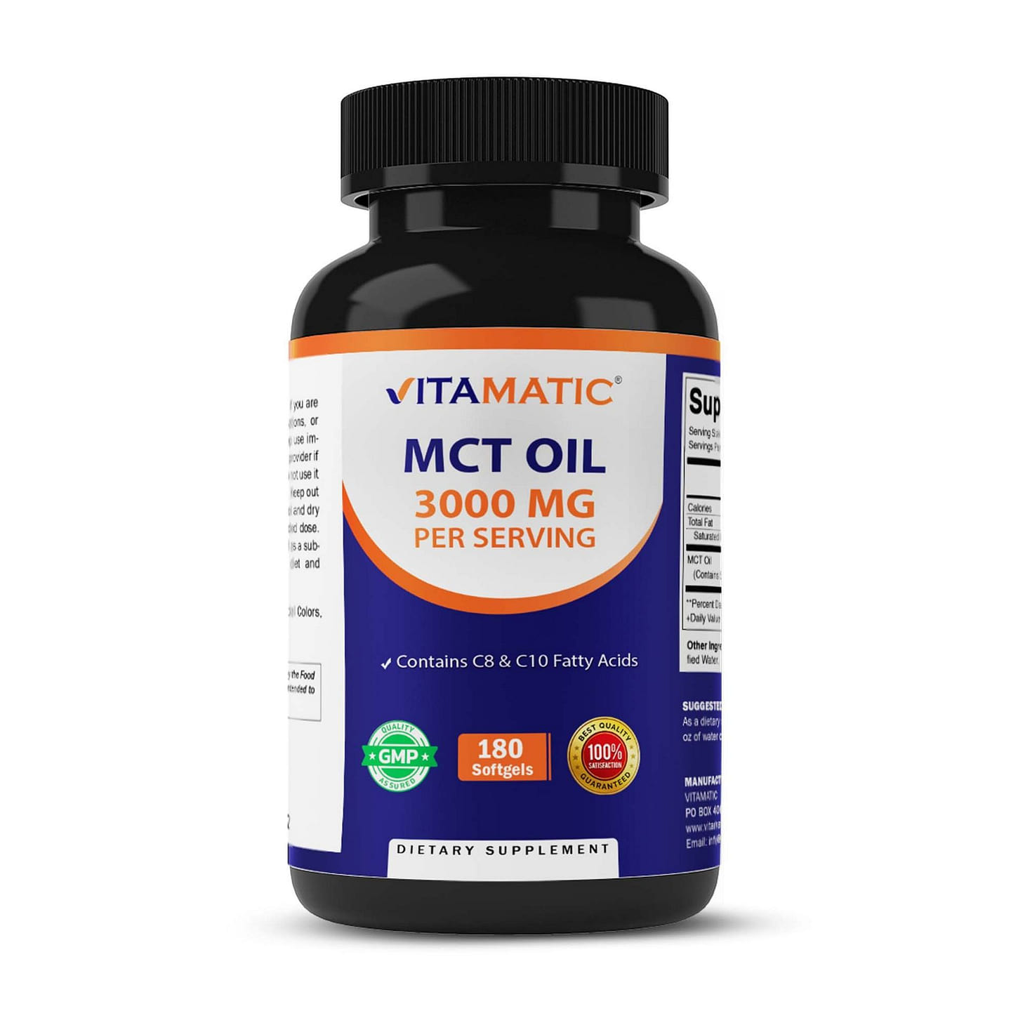 MCT Oil Softgels 3000 mg – 180 Softgels 1 each