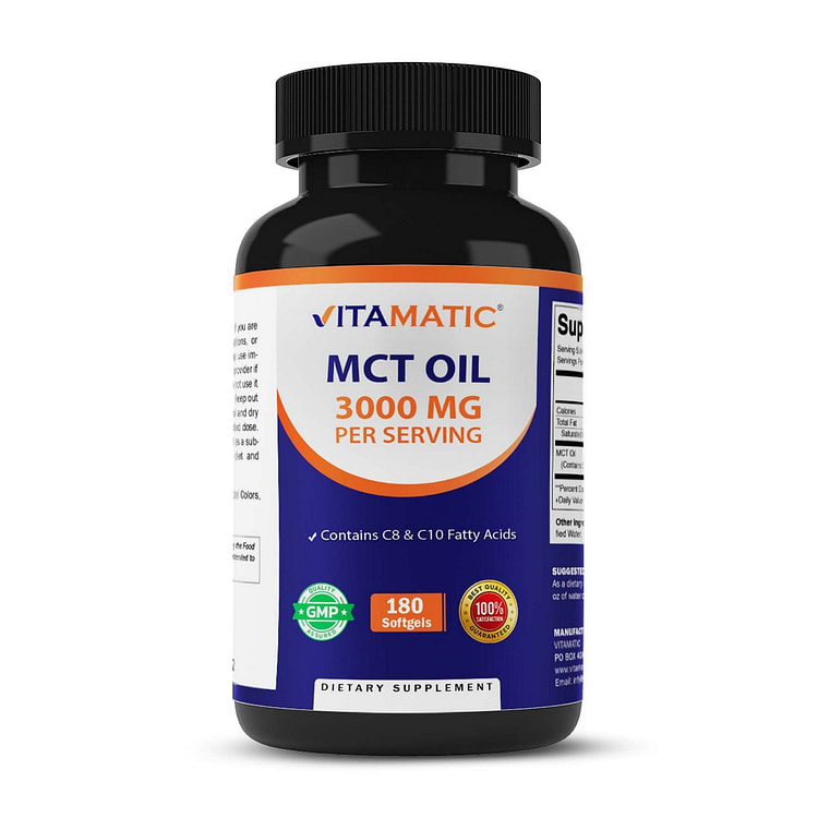MCT油软胶囊 3000毫克 - 180粒软胶囊