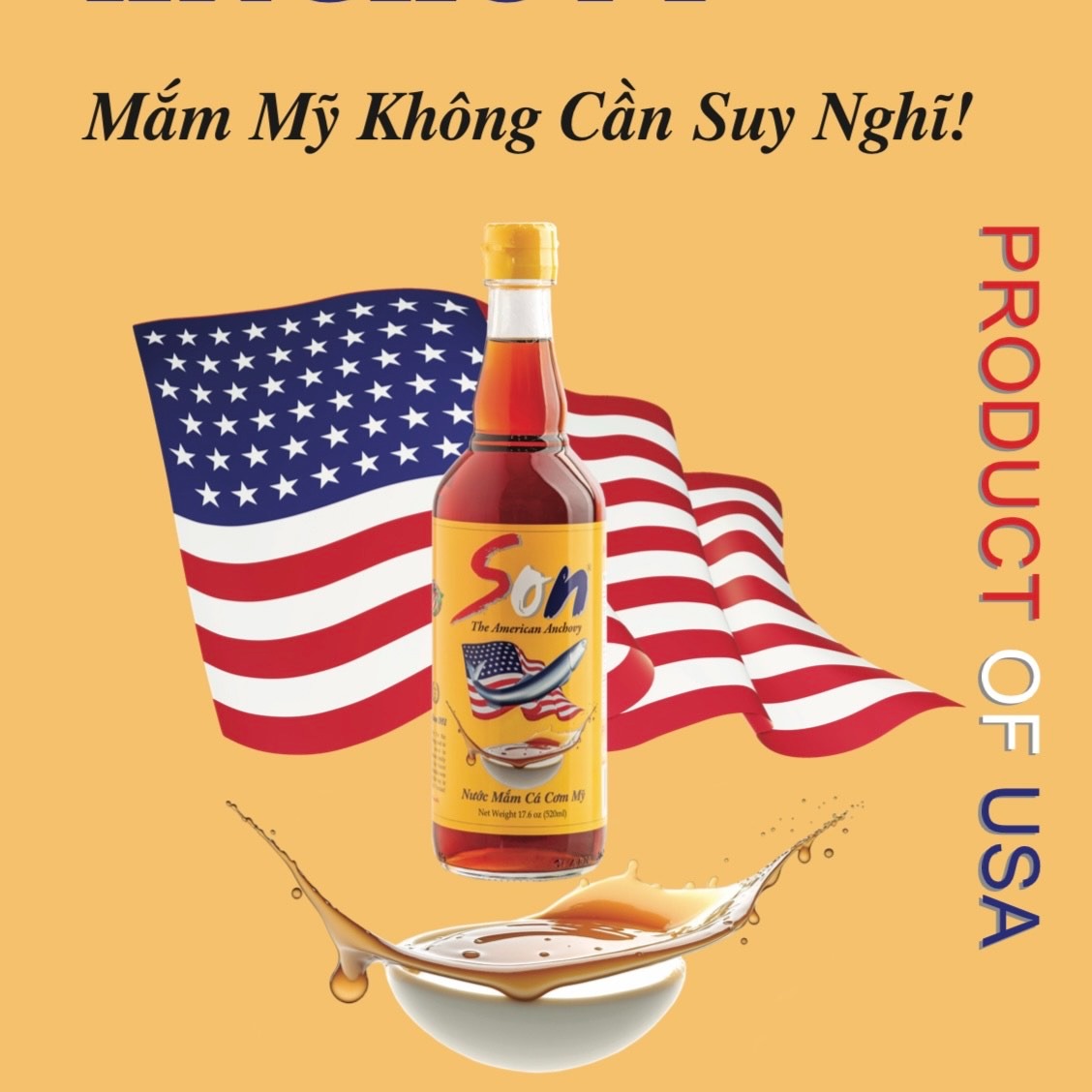 Son Premium Fish Sauce The American Anchovy 1 Year Aged 17.6oz 520ml 1 each