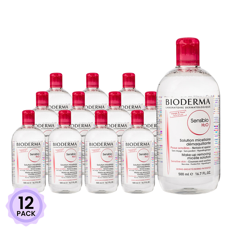 法国BIODERMA贝德玛 舒妍洁肤液 保湿卸妆水 500 毫升*12 包