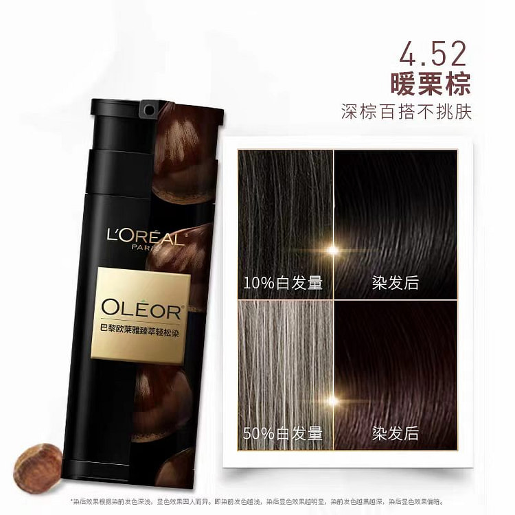 Easy Dyeing Hair Lotion 4.52 Warm Chestnut Brown 1 box