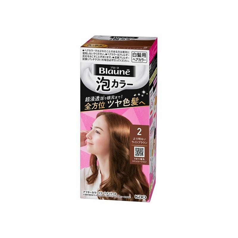 花王 ブローネ 泡カラー 2 より明るいライトブラウン 108ml 1 個