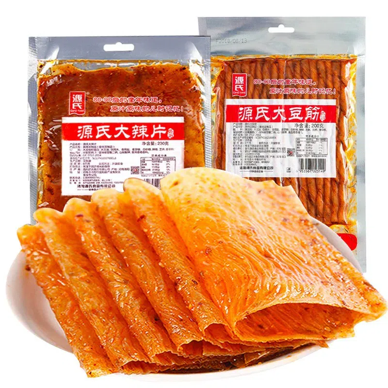 Genji's old style spicy bean skin slices68g*3bag 204 g