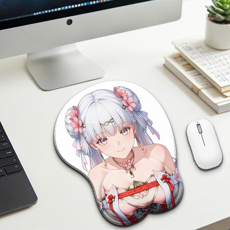 动漫美女波波护腕鼠标垫3d立体硅胶手腕垫可定制 1 把